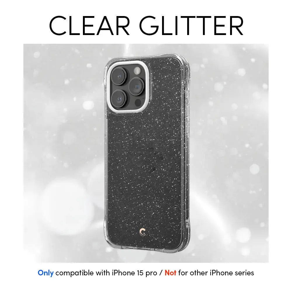 CYRILL iPhone 15 Pro Case Clear Glitter - Spigen Malaysia
