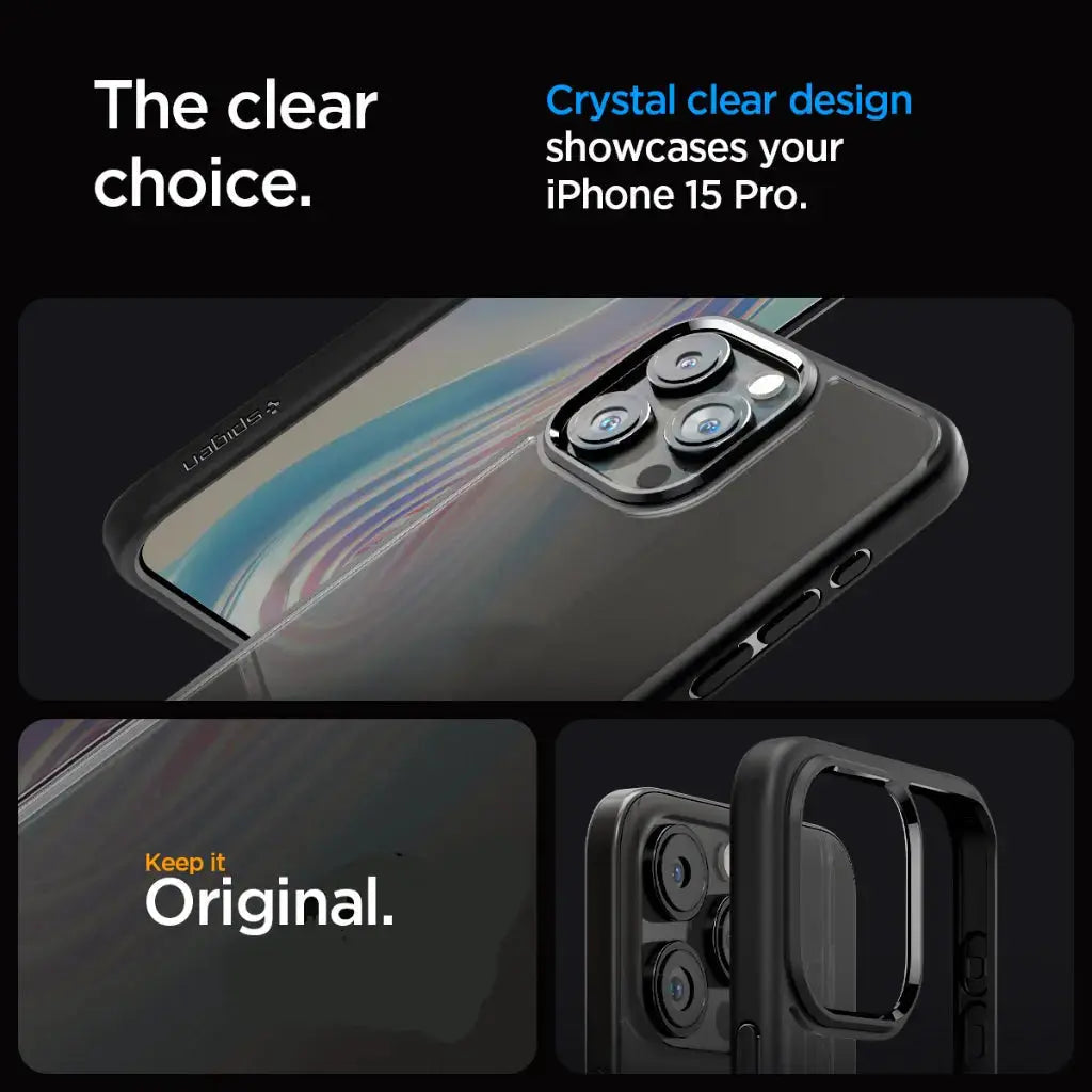 iPhone 15 Pro Case Ultra Hybrid / Crystal Hybrid - Spigen Malaysia