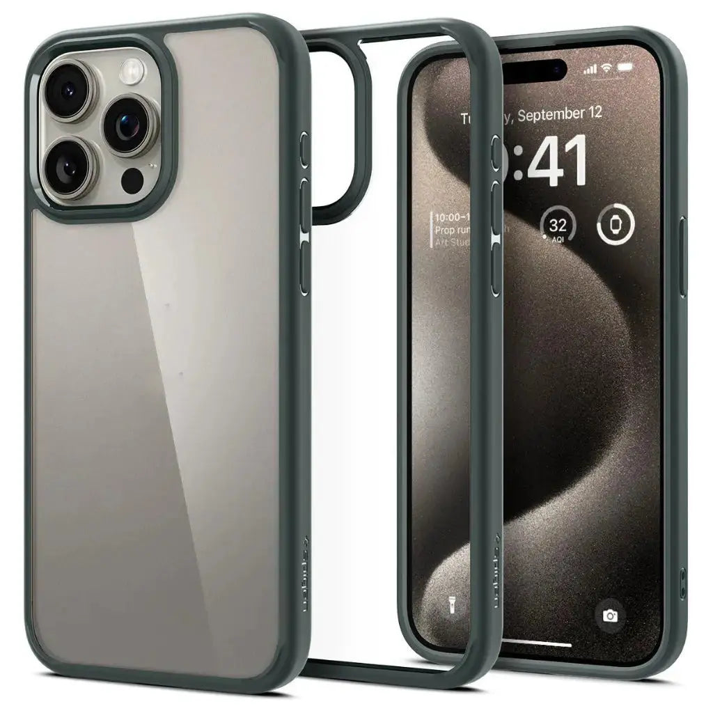 iPhone 15 Pro Max Case Ultra Hybrid / Crystal Hybrid - Spigen Malaysia