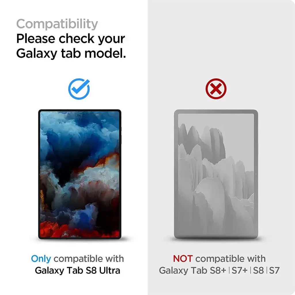 Galaxy Tab S8 Ultra Screen Protector EZ FIT GLAS.tR - Spigen Malaysia