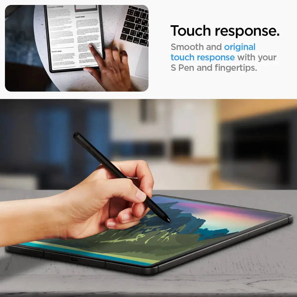 Galaxy Tab S10 Ultra / S9 Ultra Screen Protector EZ FIT GLAS.tR - Spigen Malaysia