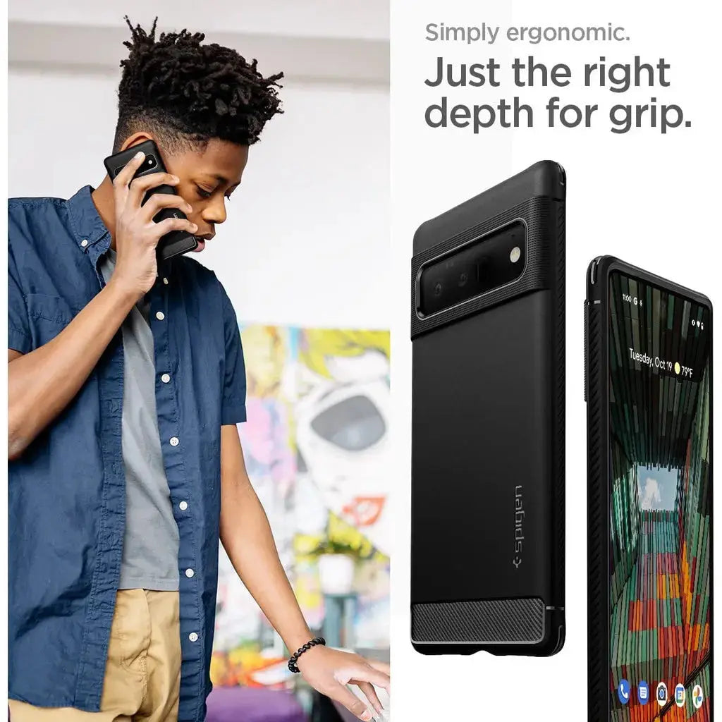 Google Pixel 6 Pro Case Rugged Armor - Spigen Malaysia
