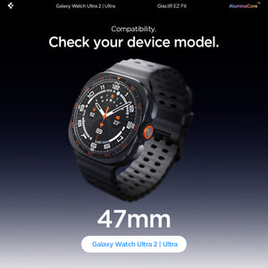 [2 Pack] Samsung Watch Ultra 2 Screen Protector (47mm) EZ FIT GLAS.tR - Spigen Malaysia