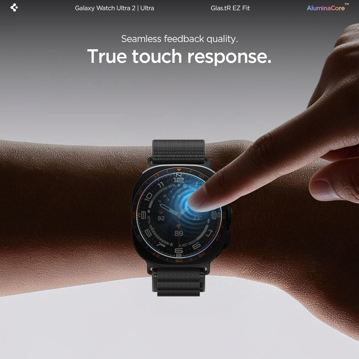 [2 Pack] Samsung Watch Ultra 2 Screen Protector (47mm) EZ FIT GLAS.tR - Spigen Malaysia