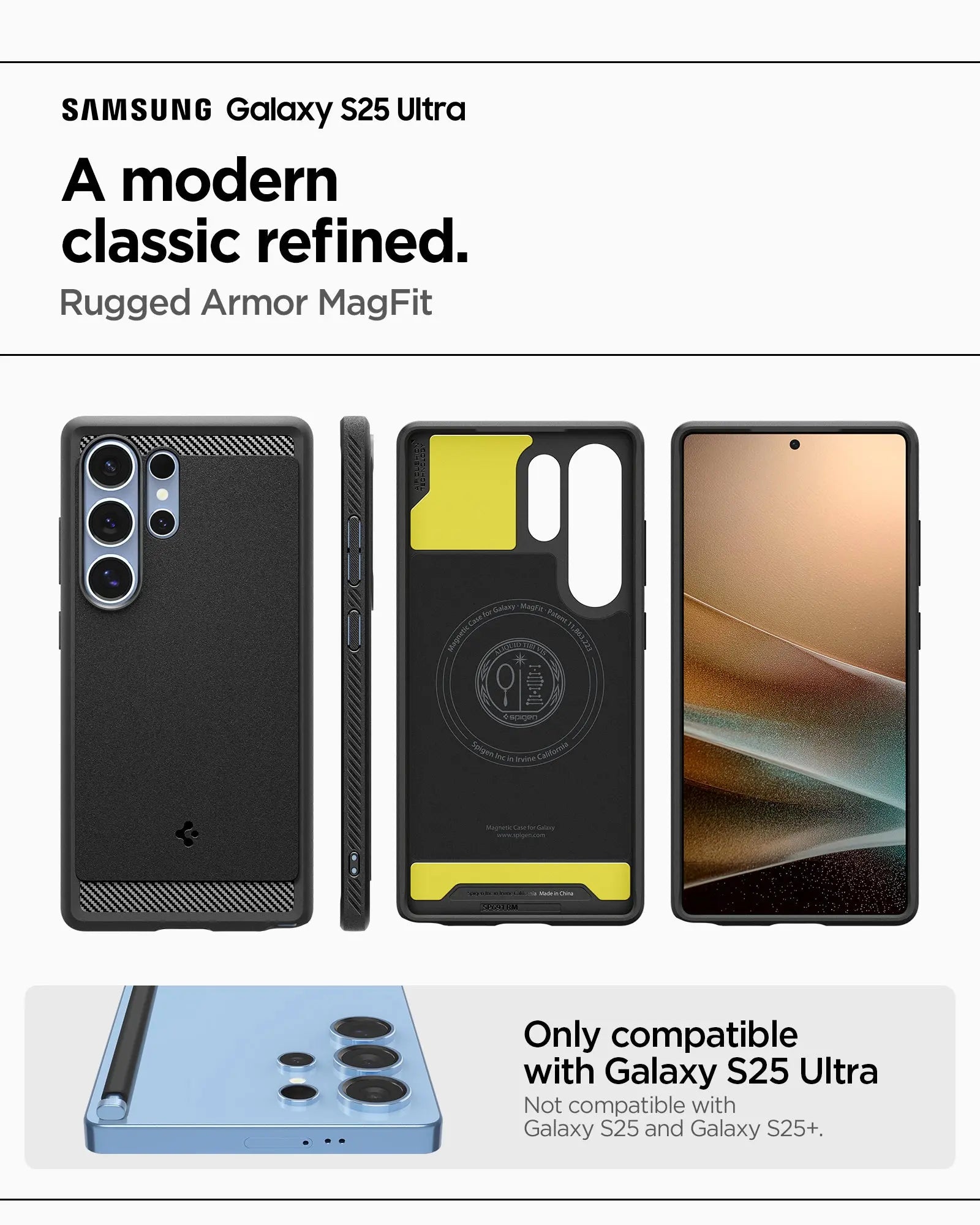 Samsung S25 Ultra Case Rugged Armor MagFit - Spigen Malaysia