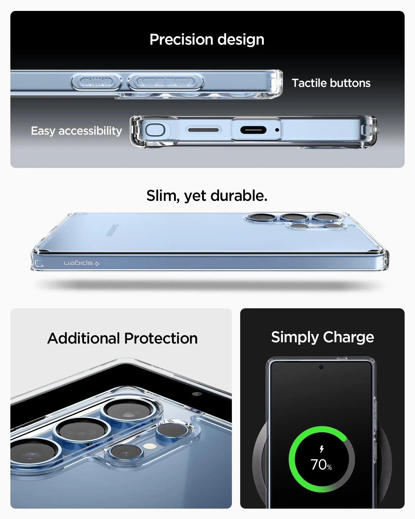 Samsung S25 Ultra Case Ultra Hybrid / Crystal Hybrid - Spigen Malaysia