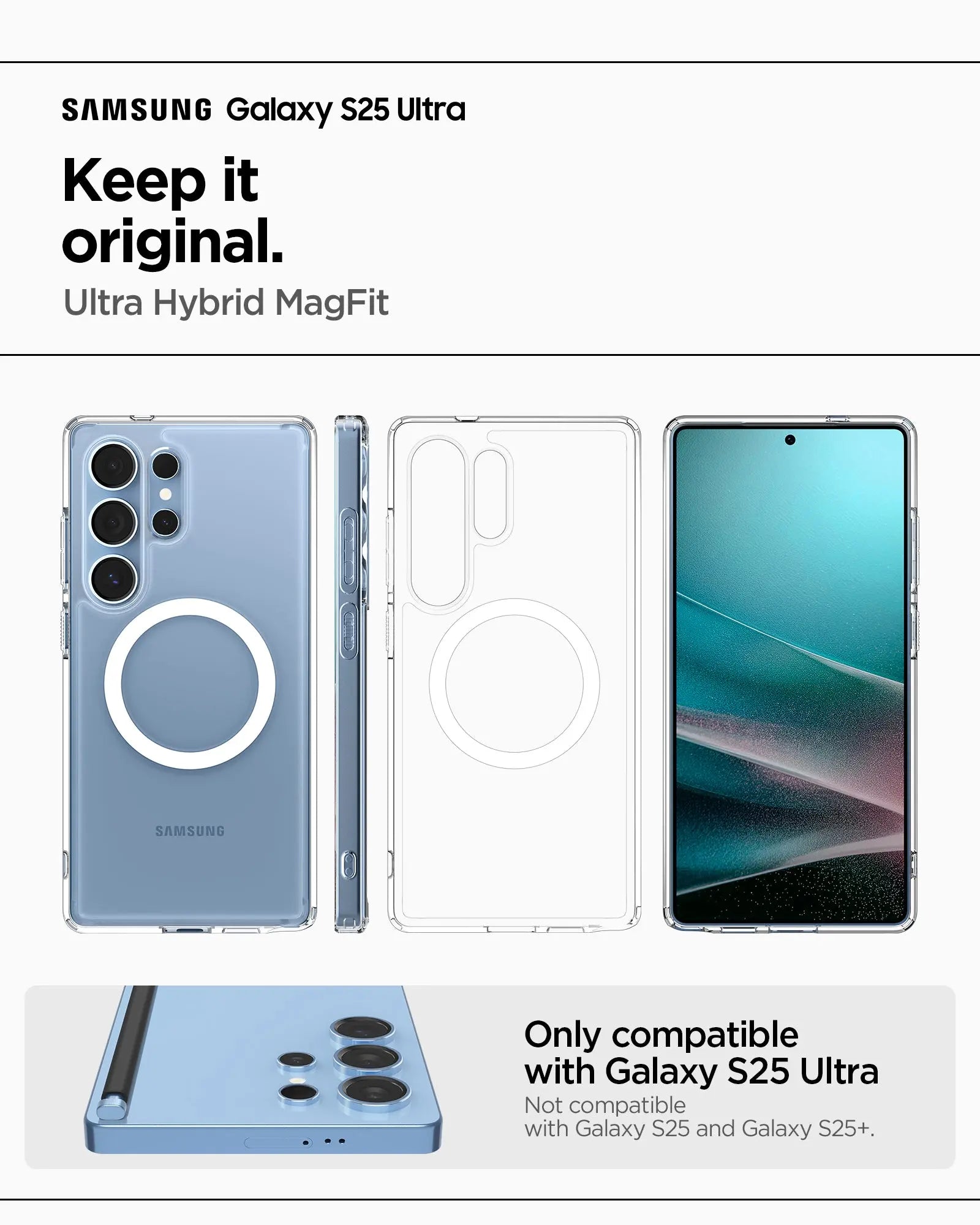 Samsung S25 Ultra Case Ultra Hybrid MagFit / Crystal Hybrid MagFit - Spigen Malaysia