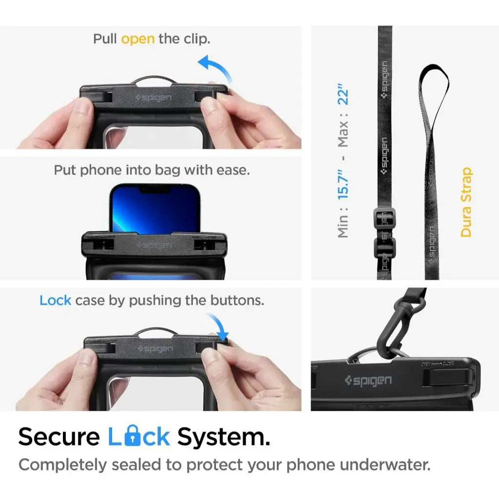 [Set of 2] Aqua Shield Waterproof Waist Bag + Waterproof Phone Pouch A621 - Spigen Malaysia