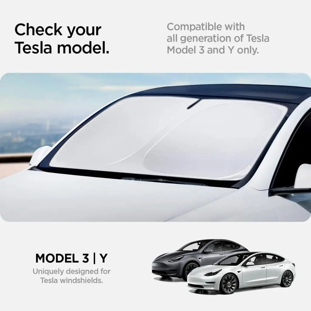 All Tesla Model Y & 3 Front Windshield Sunshade TO260 - Spigen Malaysia