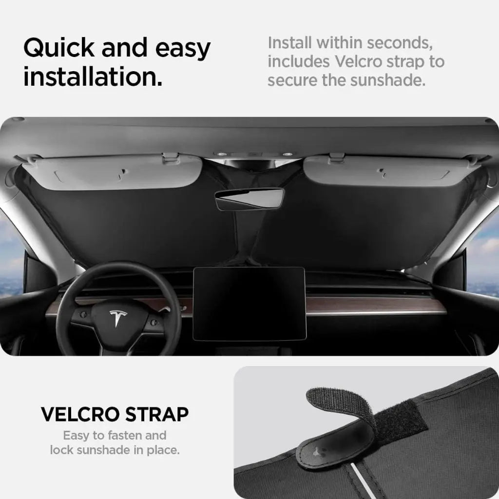All Tesla Model Y & 3 Front Windshield Sunshade TO260 - Spigen Malaysia