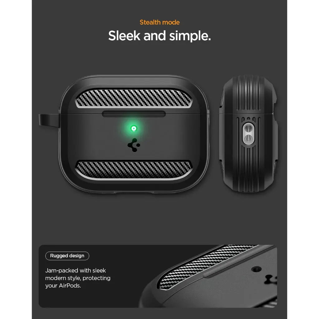 Apple AirPods Pro 3 Case (2025) Rugged Armor - Spigen Malaysia
