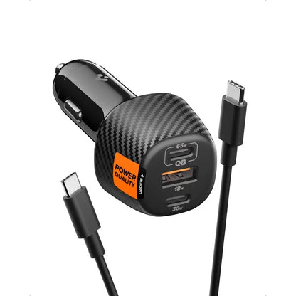 Essential 3 Ports 113W Car Charger with Type C Cable
