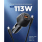 Essential 3 Ports 113W Car Charger with Type C Cable