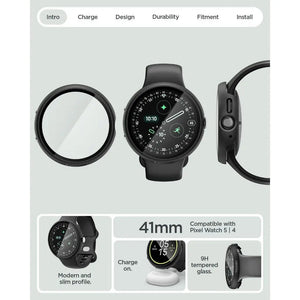 Google Pixel Watch 5 / 4 (41mm) Case Thin Fit 360 with Tempered Glass