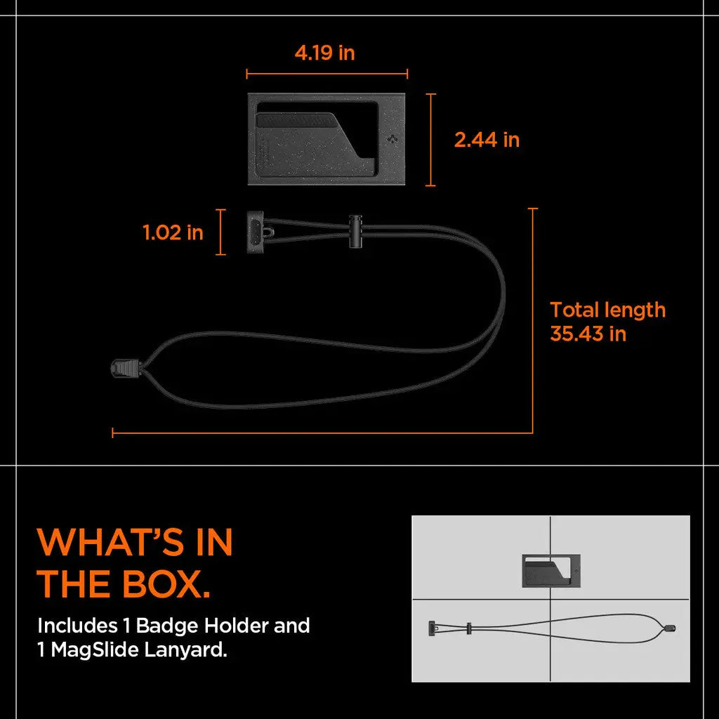 ID Badge Holder MagSlide Card Wallet with Lanyard - Spigen Malaysia