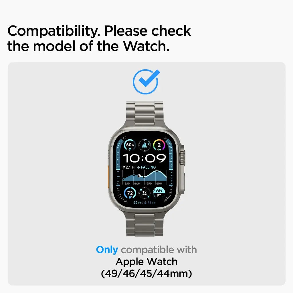 Apple Watch Strap Series (49mm / 46mm / 45mm / 44mm / 42mm) Watch Band Modern Fit Titanium - Spigen Malaysia
