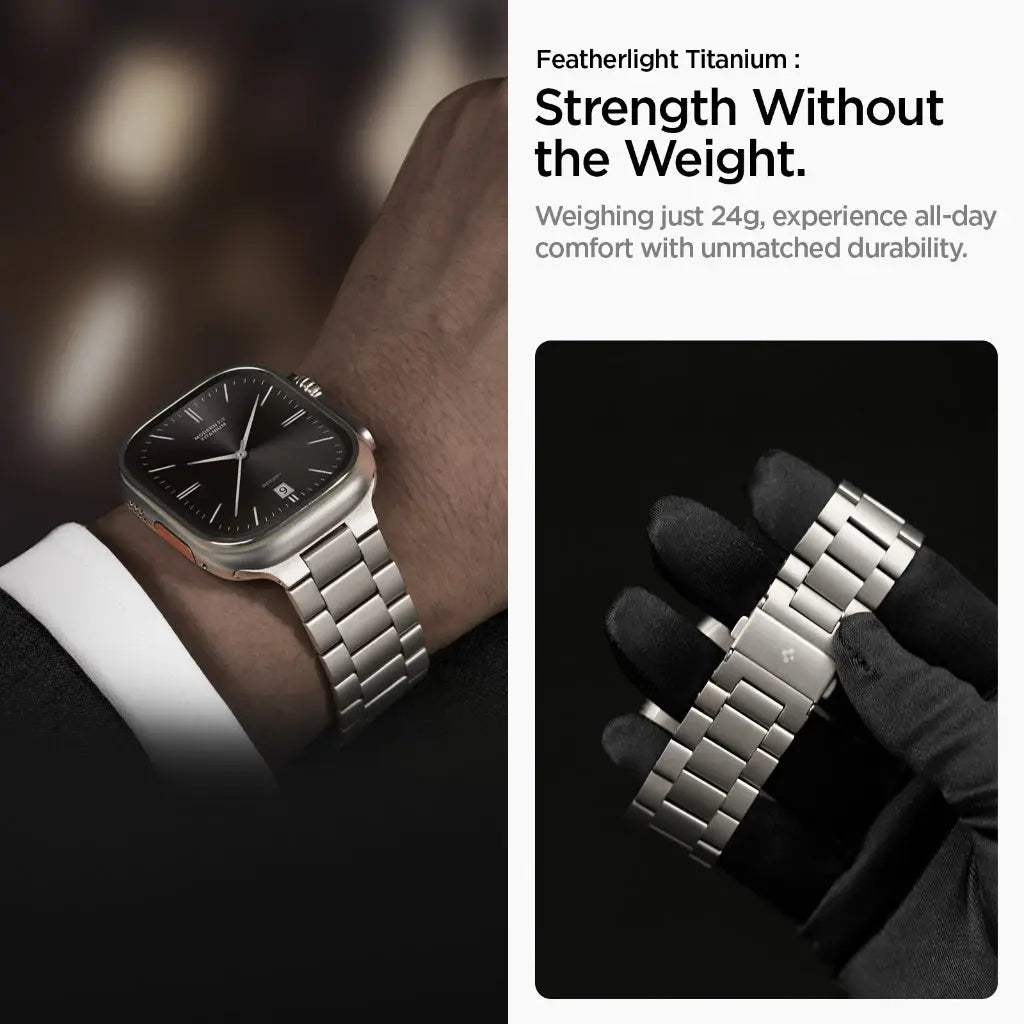Apple Watch Strap Series (49mm / 46mm / 45mm / 44mm / 42mm) Watch Band Modern Fit Titanium - Spigen Malaysia