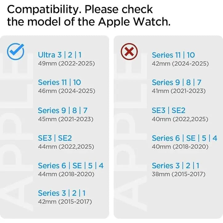 Apple Watch Strap Series (49mm / 46mm / 45mm / 44mm / 42mm) Watch Band Modern Fit Titanium - Spigen Malaysia