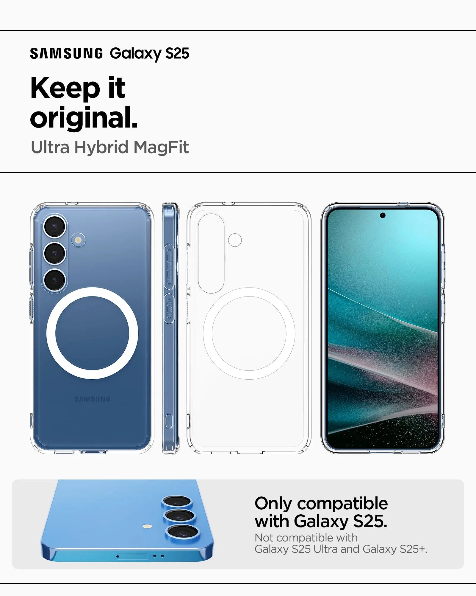Samsung S25 Case Ultra Hybrid MagFit / Crystal Hybrid MagFit - Spigen Malaysia