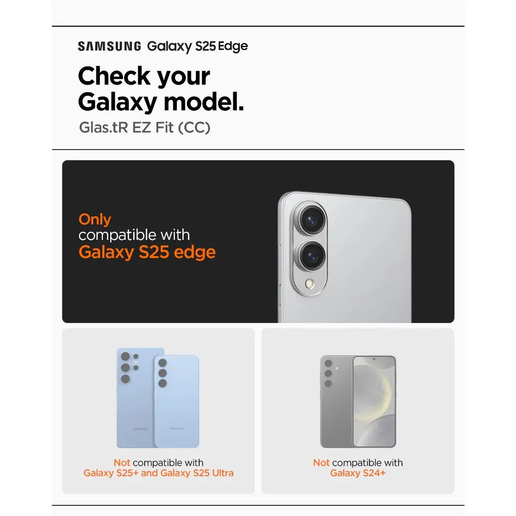 [1 Pack] Samsung S25 Edge Screen Protector Glas.tR EZ Fit Pro HD - Spigen Malaysia