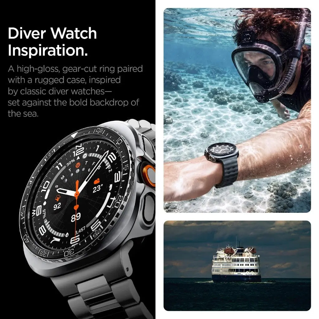Samsung Watch Ultra 2 Case (47mm) Bezel Tune Pro - Spigen Malaysia
