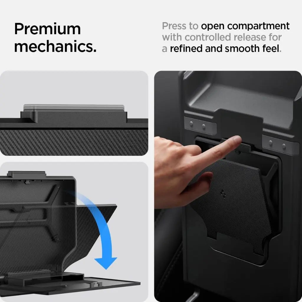 Tesla Model Y Juniper (2026/2025) & Model 3 Highland (2025/2024) One-Tap Hidden Storage Box - Spigen Malaysia