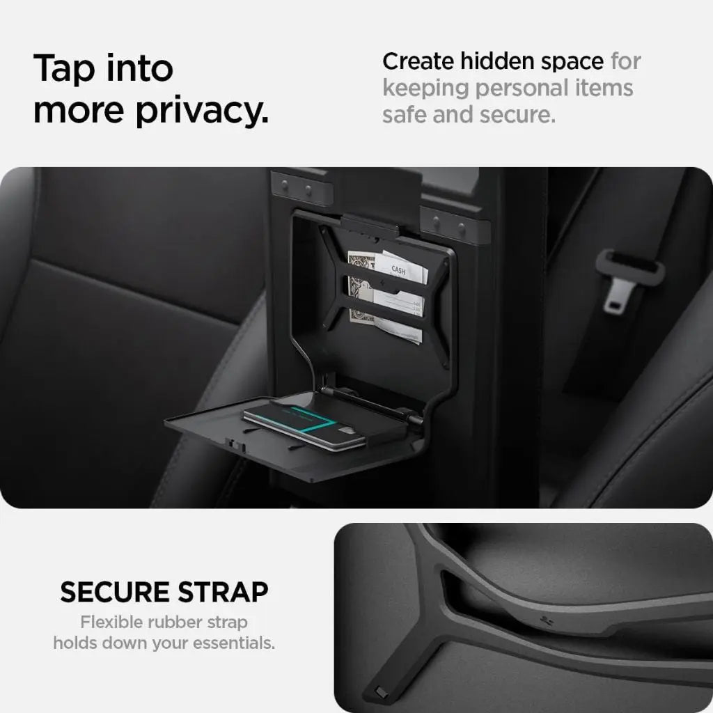Tesla Model Y Juniper (2026/2025) & Model 3 Highland (2025/2024) One-Tap Hidden Storage Box - Spigen Malaysia