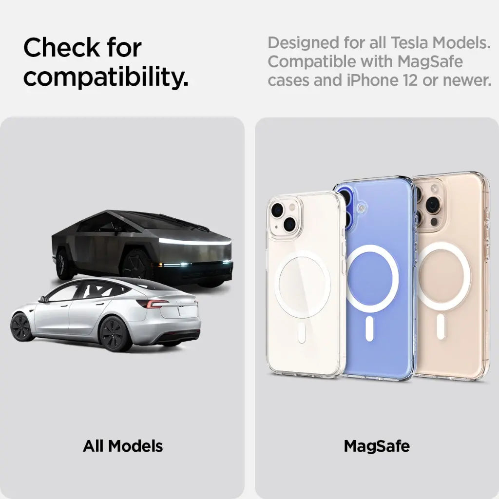 Tesla Model Y Juniper (2026/2025) & Model 3/Y/S/X TapLock Qi2 Magnetic Phone Mount - Spigen Malaysia