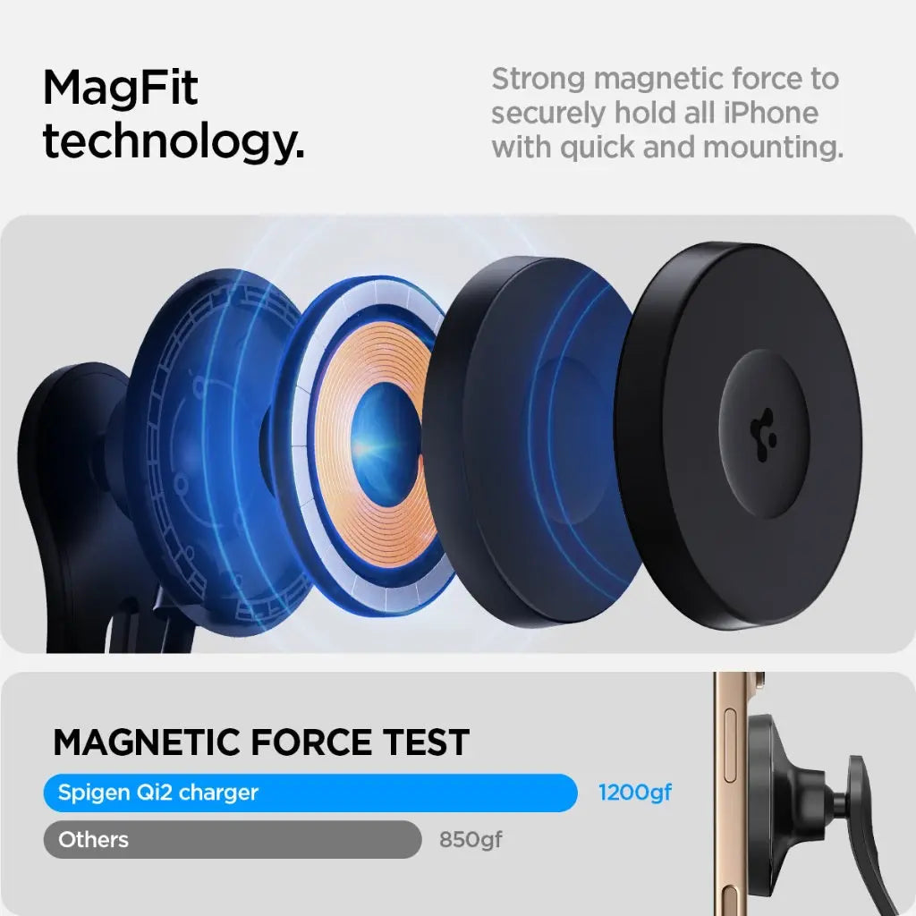 Tesla Model Y Juniper (2026/2025) & Model 3/Y/S/X TapLock Qi2 Magnetic Phone Mount - Spigen Malaysia