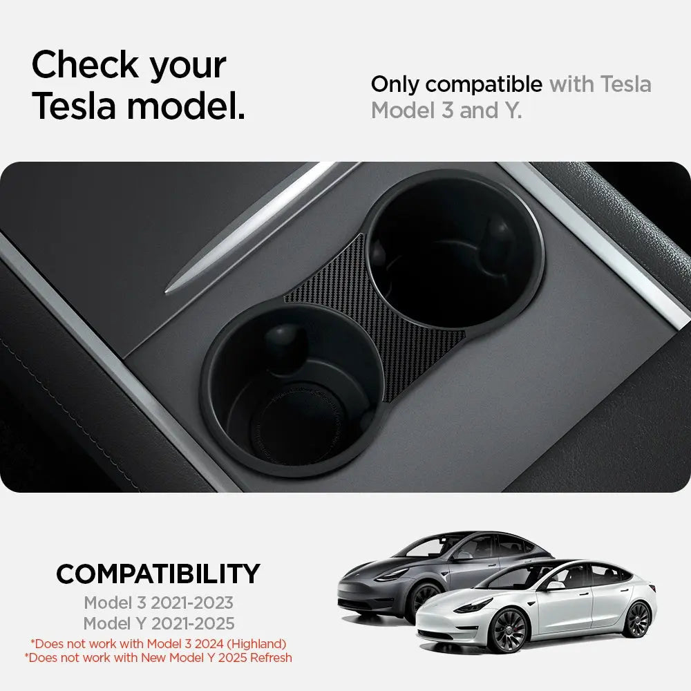 Tesla Model Y (2021-2024) & Model 3 (2021-2023) Cup Holder - Spigen Malaysia