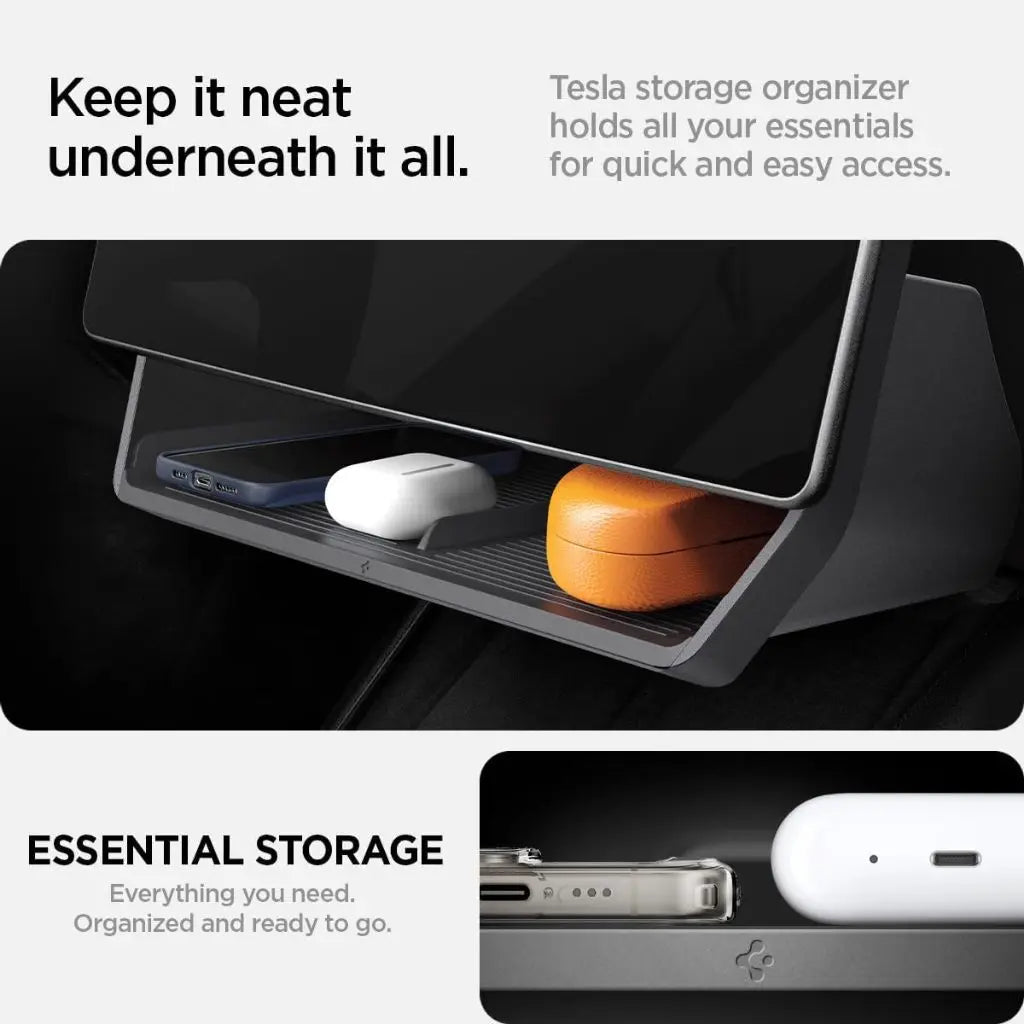 Tesla Model Y (2025) Juniper / Model 3 (2024-2025) Under Screen Storage Organizer - Spigen Malaysia