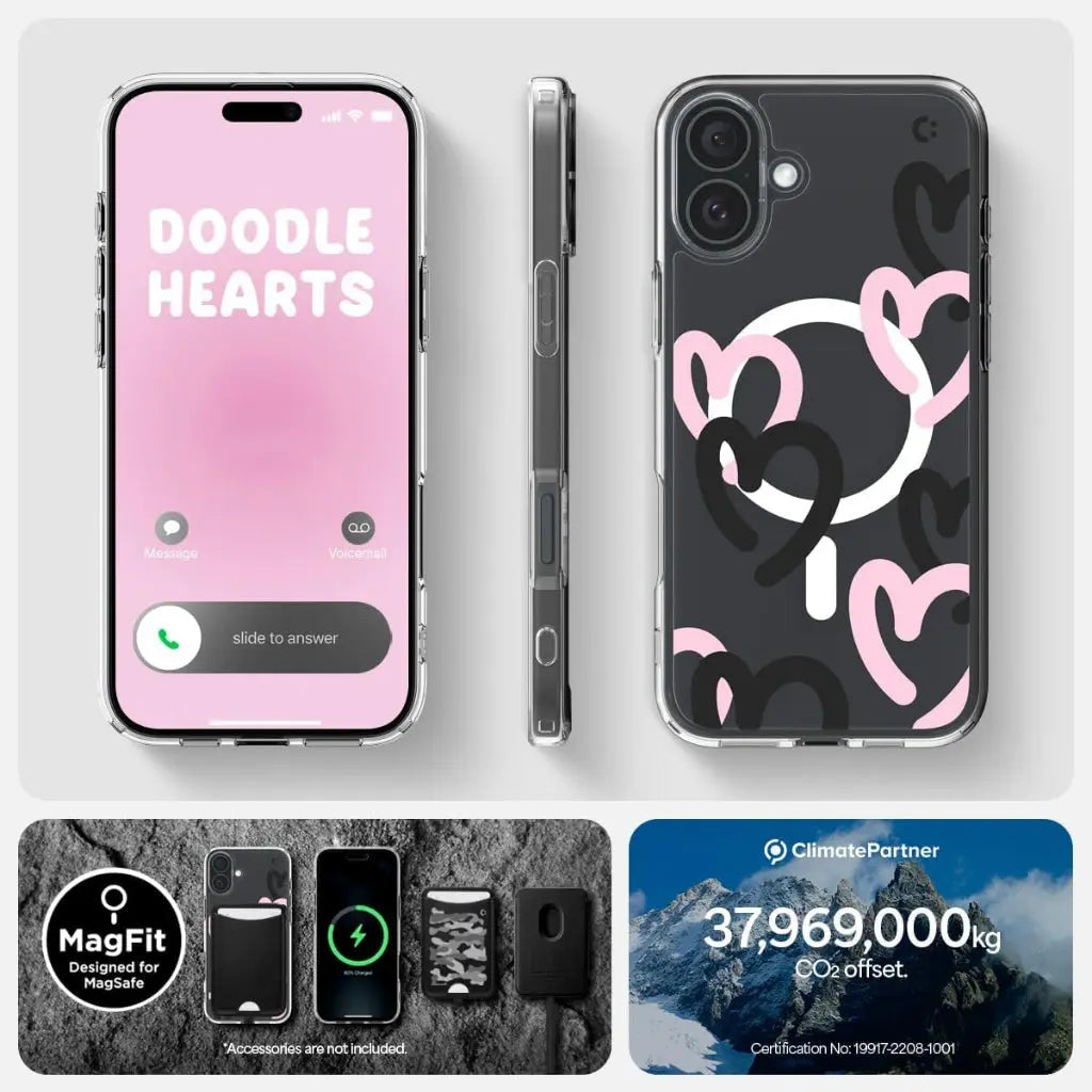 iPhone 16 Case Ultra Hybrid MagFit Hearts - Spigen Malaysia