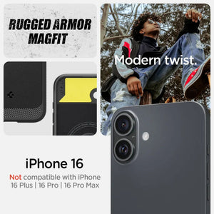 iPhone 16 Case Rugged Armor Magfit - Spigen Malaysia