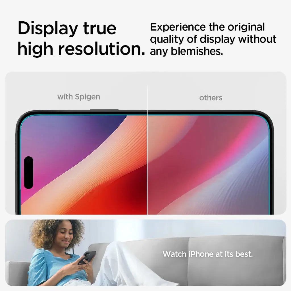iPhone 16 / iPhone 15 Screen Protector Glas.tR Slim HD - Spigen Malaysia