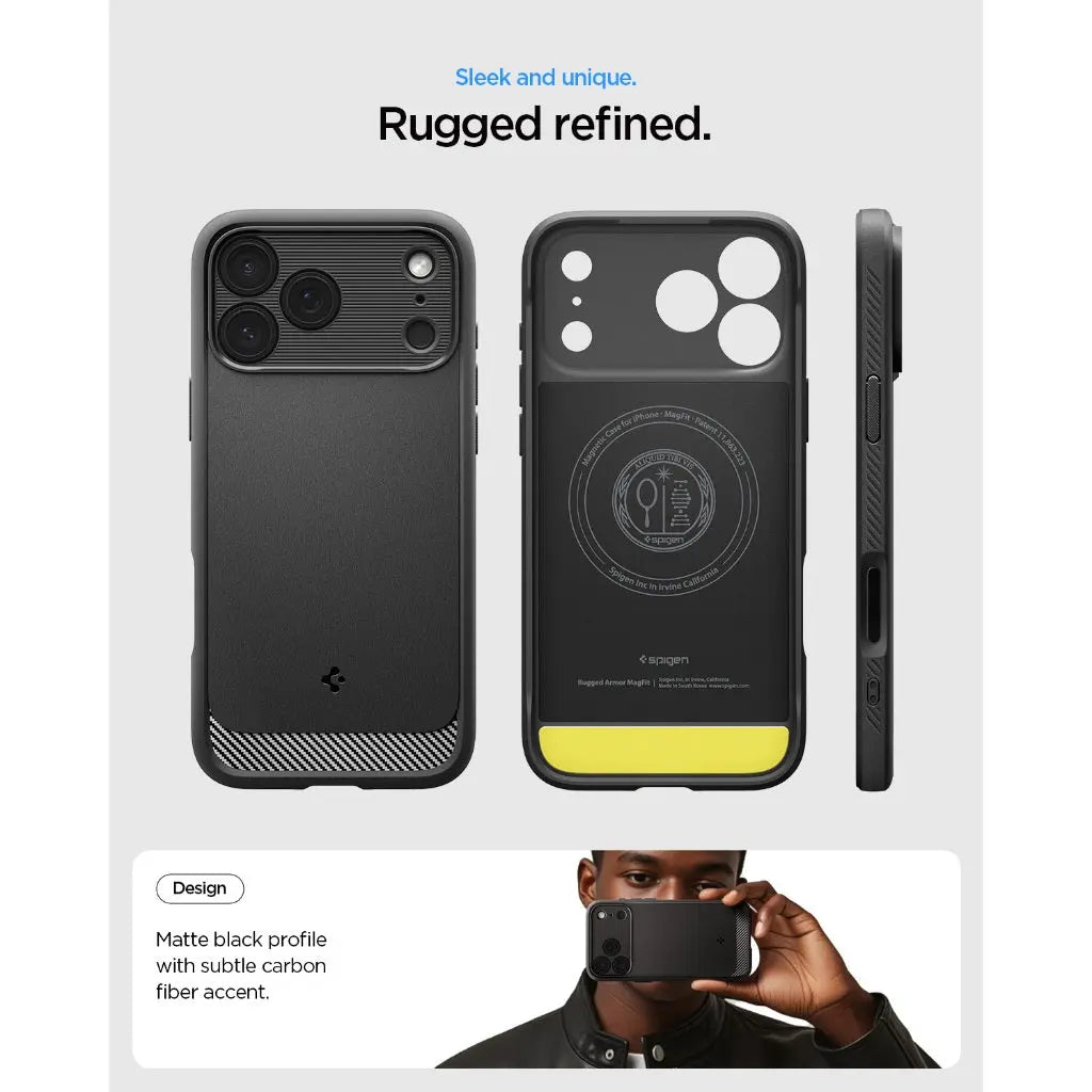 iPhone 17 Pro Case Rugged Armor MagFit - Spigen Malaysia