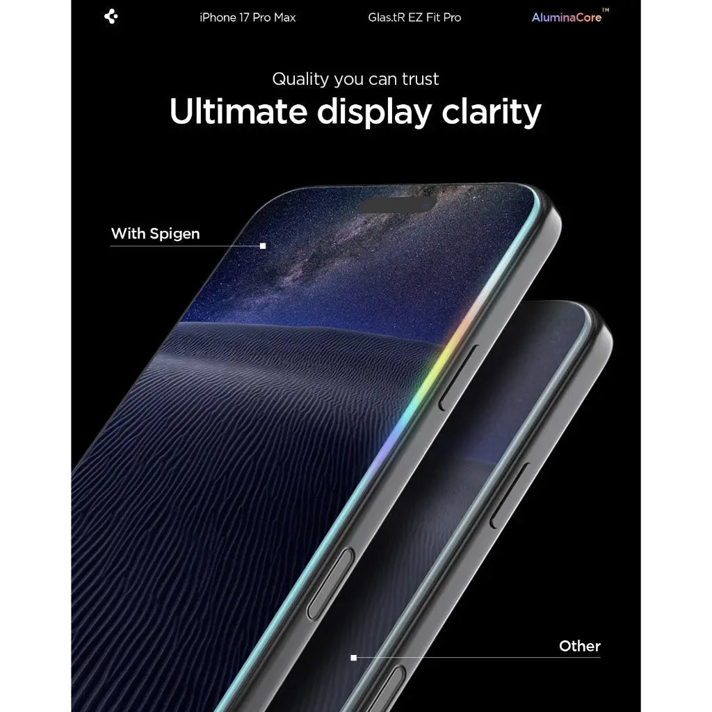 [1 Pack] iPhone 17 Pro Max Privacy Screen Protector Glas.tR EZ Fit Pro HD - Spigen Malaysia