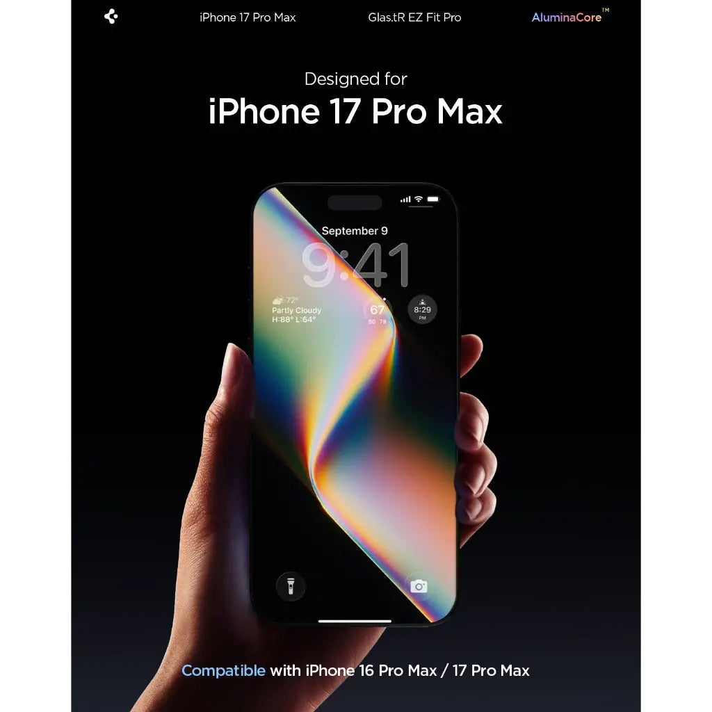 [1 Pack] iPhone 17 Pro Max Screen Protector EZ Fit Pro HD - Spigen Malaysia
