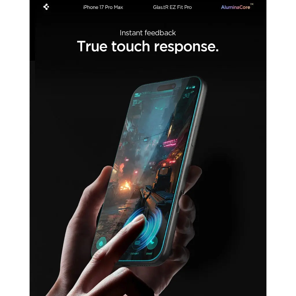[1 Pack] iPhone 17 Pro Max Screen Protector EZ Fit Pro HD - Spigen Malaysia