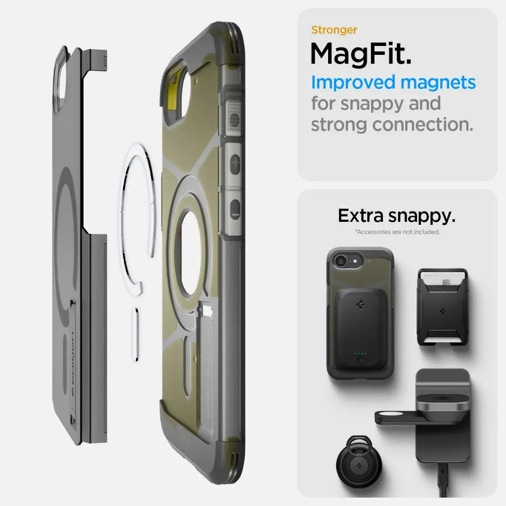 iPhone 16e Case (2025) Tough Armor MagFit Frost Black - Spigen Malaysia