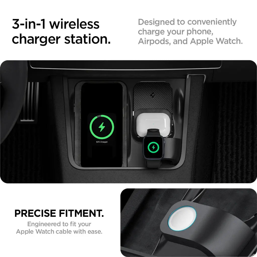 Tesla Model Y (2021-2024) & Model 3 (2021-2023) 3-in-1 Organizer Mount - Spigen Malaysia