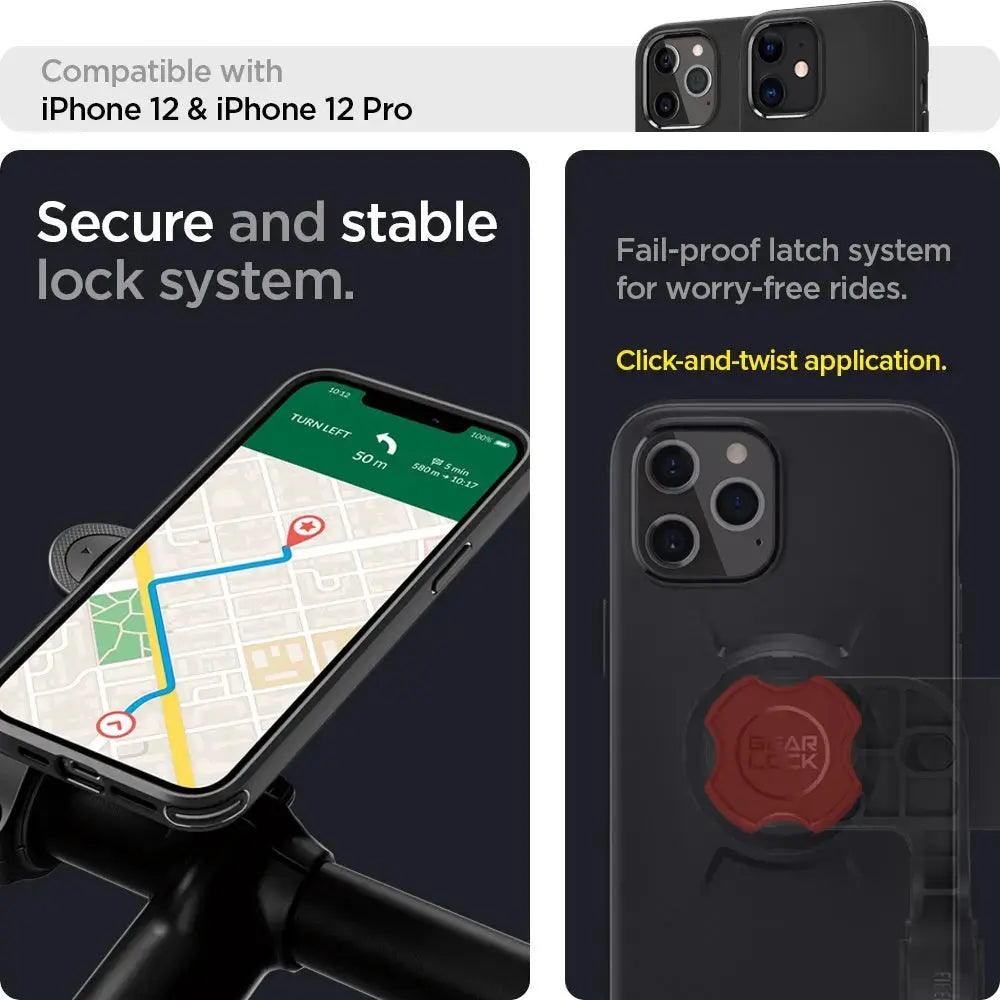 Gearlock iPhone 12 Pro / iPhone 12 Bike Mount Case - Spigen Malaysia