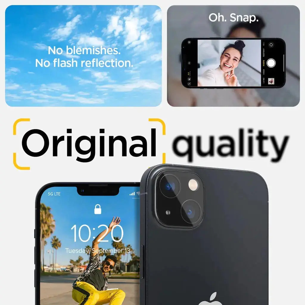 [2 Pack] iPhone 14 Plus / iPhone 14 Camera Lens Protector Optik - Spigen Malaysia