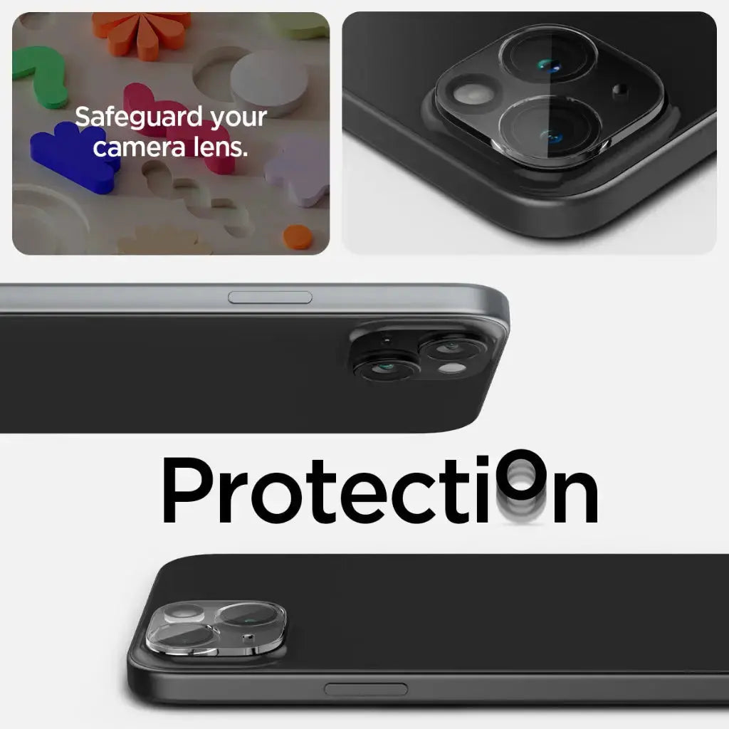 [2 Pack] iPhone 15 / iPhone 15 Plus / iPhone 14 Plus / iPhone 14 Camera Lens Protector Optik - Spigen Malaysia