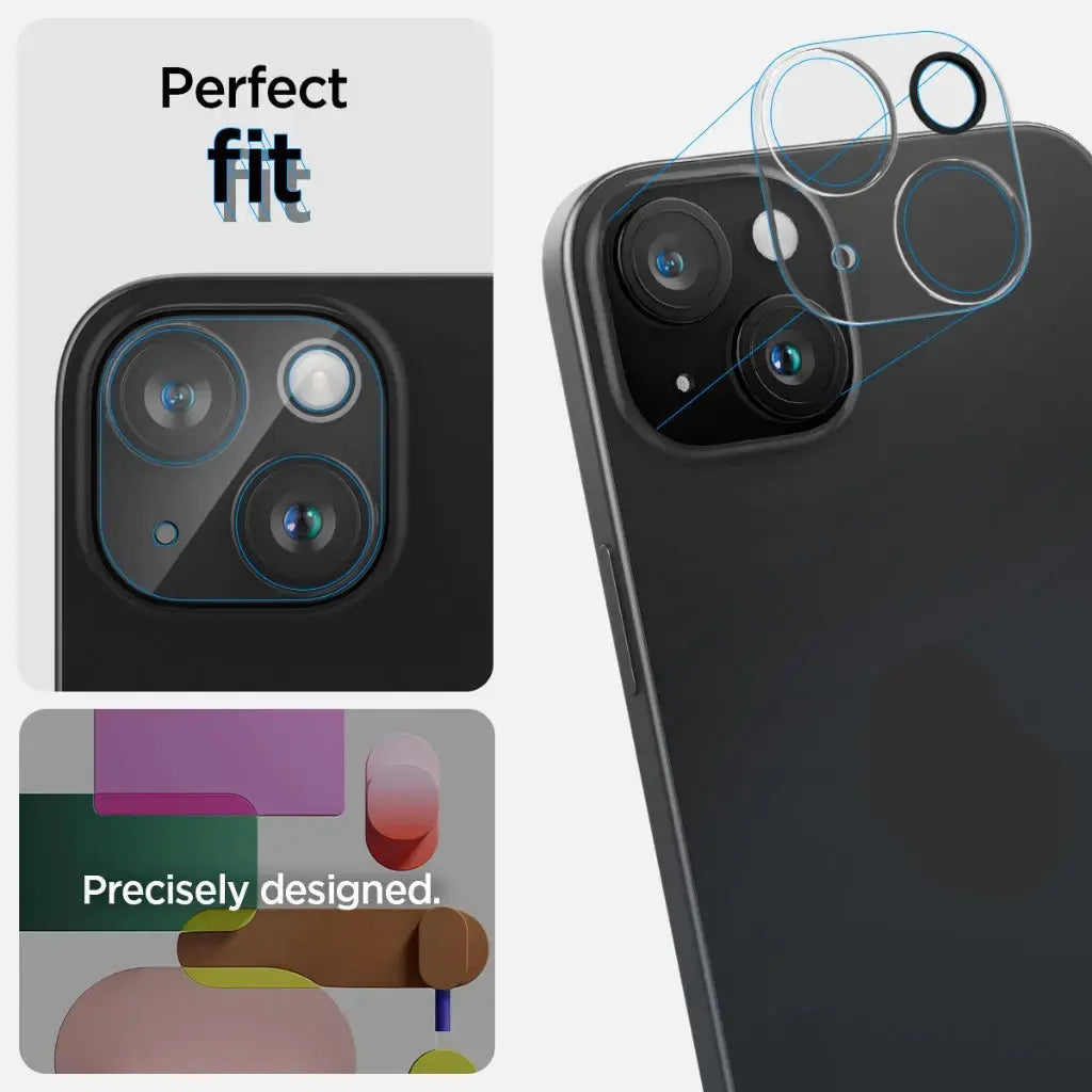 [2 Pack] iPhone 15 / iPhone 15 Plus / iPhone 14 Plus / iPhone 14 Camera Lens Protector Optik - Spigen Malaysia