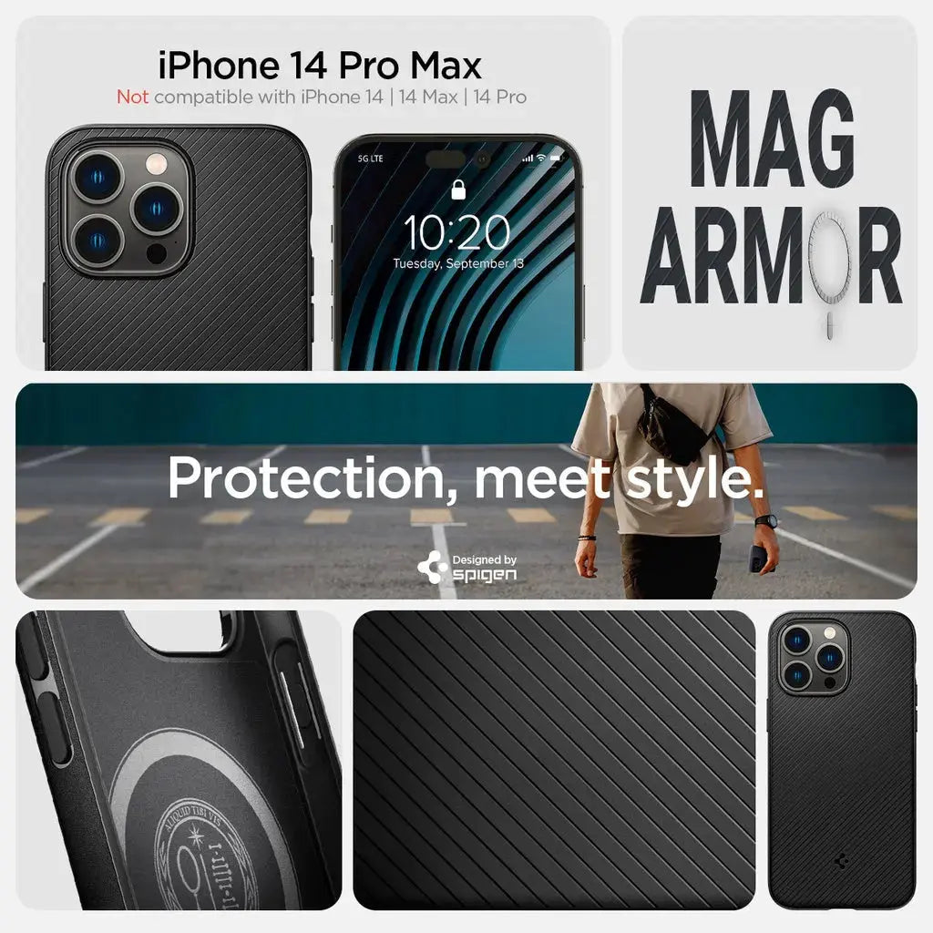 iPhone 14 Pro Max Case Mag Armor Magfit Magsafe Case - Spigen Malaysia