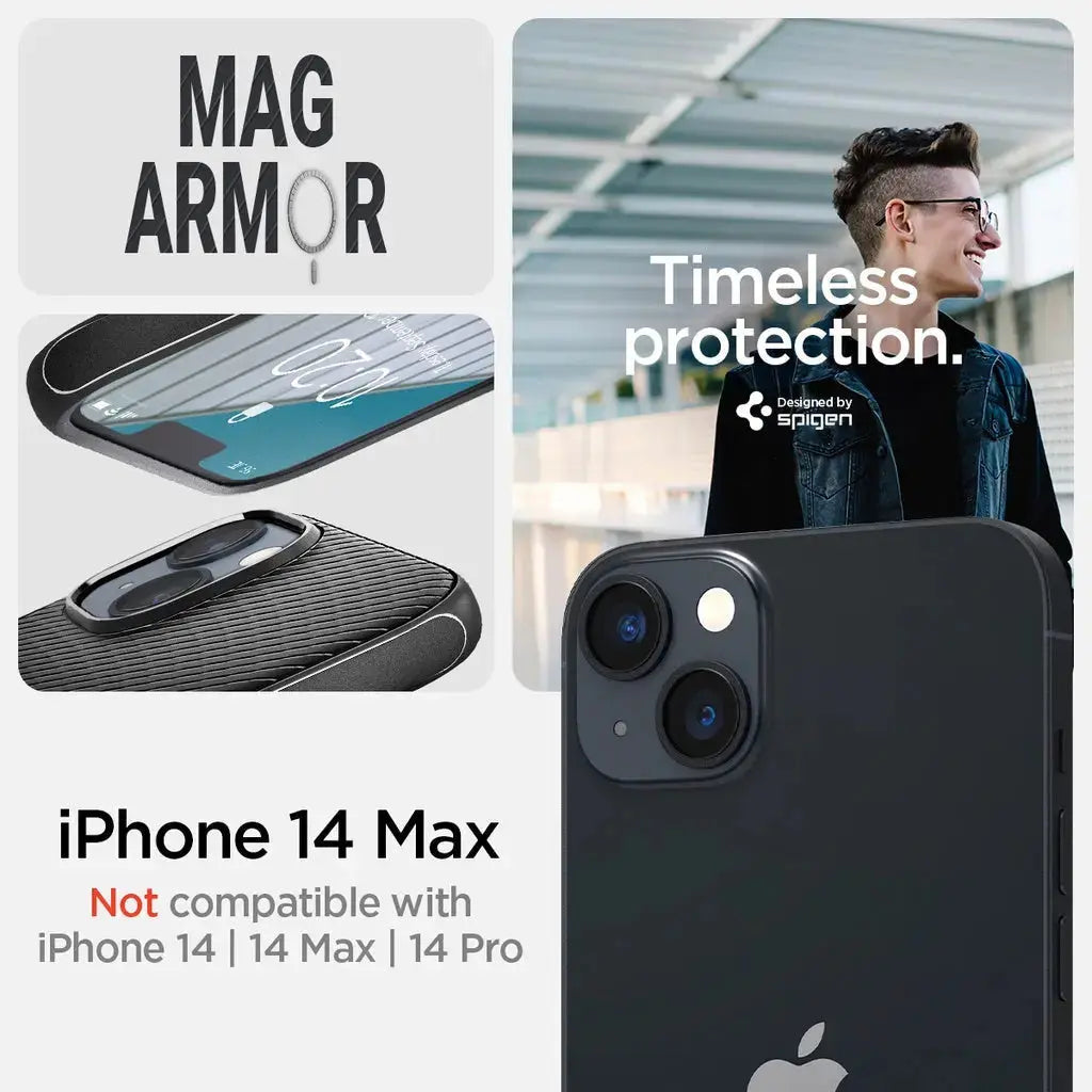 iPhone 14 Plus / iPhone 15 Plus Case Mag Armor Magfit Magsafe Case - Spigen Malaysia