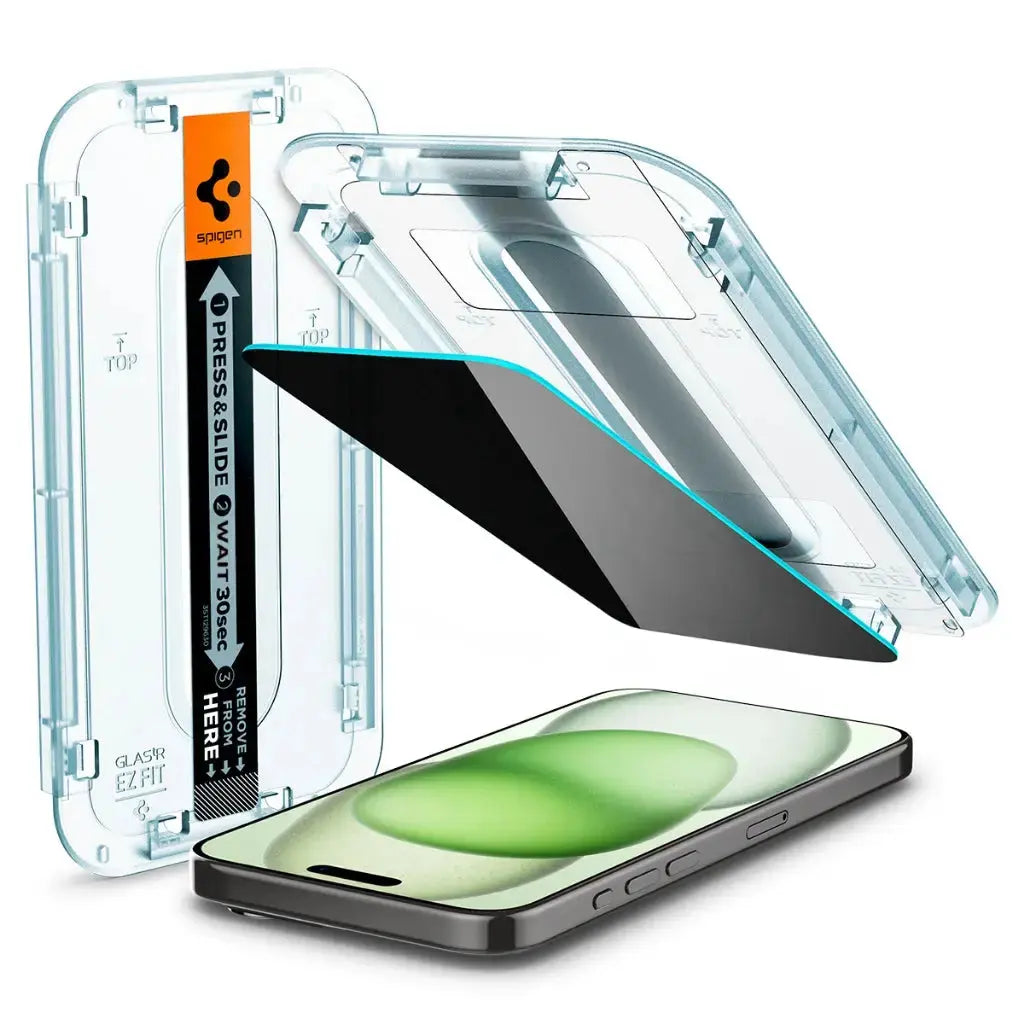 iPhone 16 Plus / iPhone 15 Plus Privacy Screen Protector Glas.tR EZ Fit - Spigen Malaysia