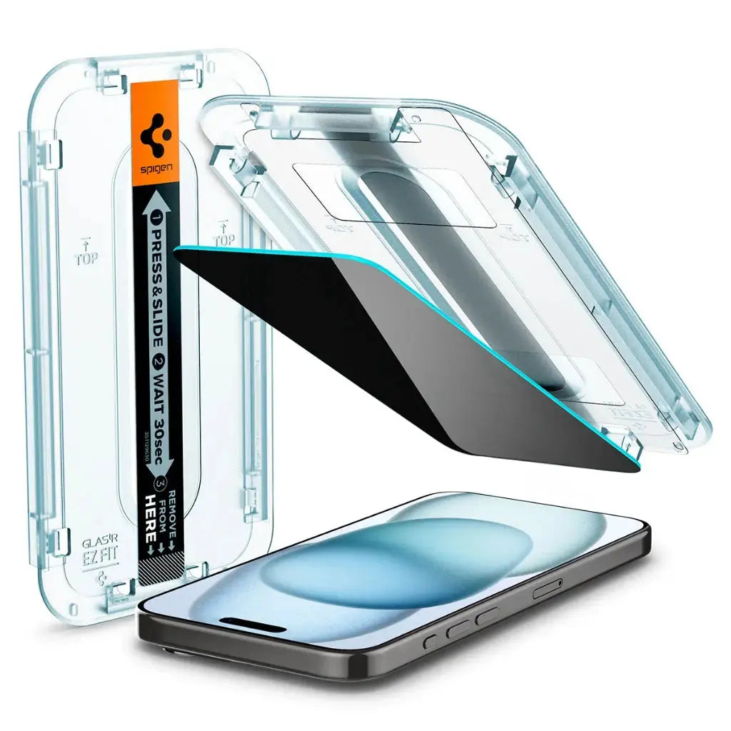 iPhone 16 / iPhone 15 Privacy Screen Protector Glas.tR EZ Fit - Spigen Malaysia