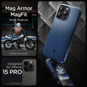 iPhone 15 Pro Case Mag Armor Magfit Magsafe Case - Spigen Malaysia