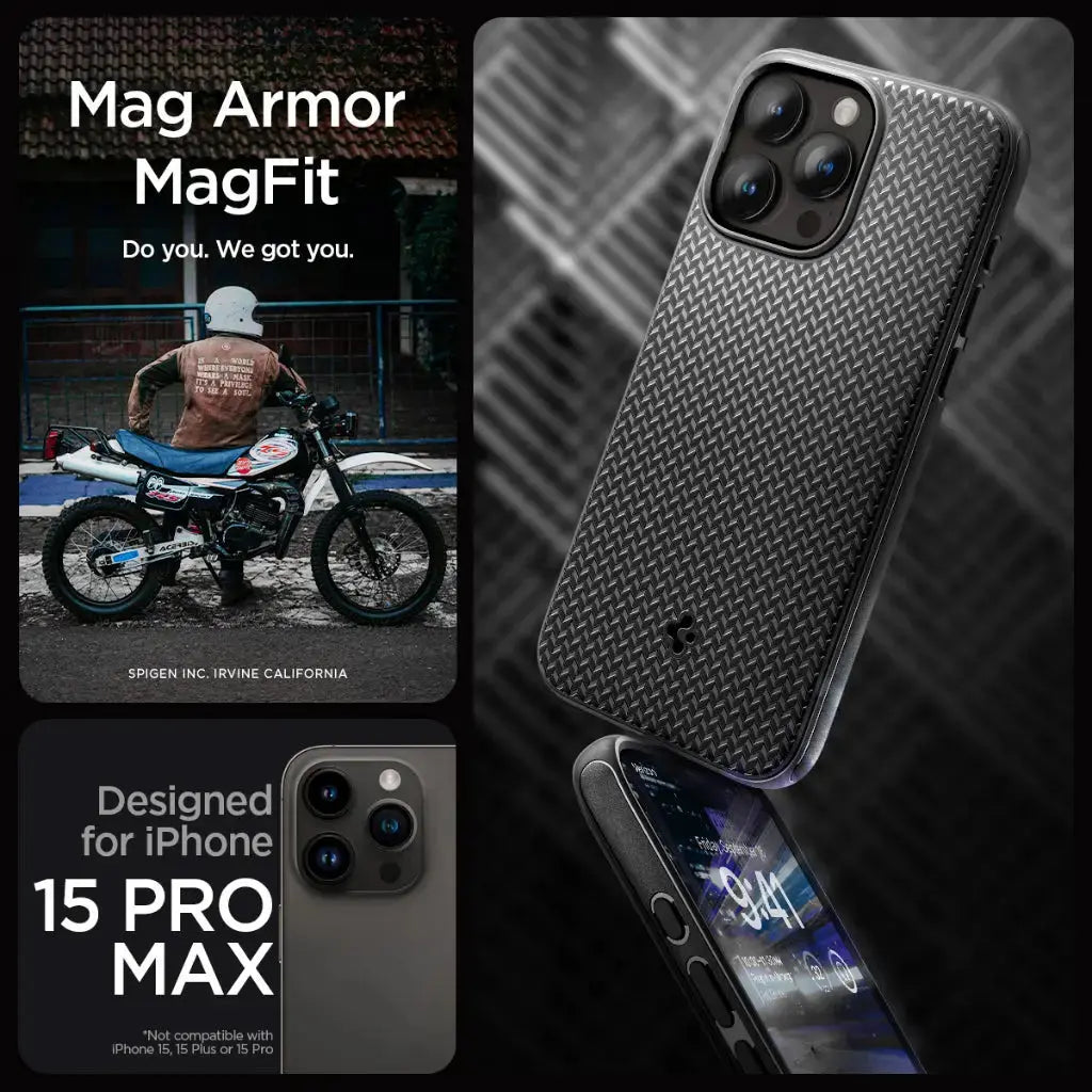 iPhone 15 Pro Max Case Mag Armor Magfit Magsafe Case - Spigen Malaysia